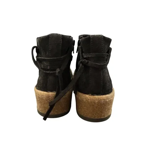 Born Viana Wedge Boots Women's Black Suede Ankle Booties, Size 7 NWOB - Picture 5 of 10